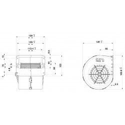 WENTYLATOR / DMUCHAWA SPAL 009-A70-74D / 009A7074D / 009-A22-26D / 009A2226D