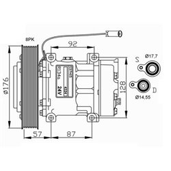 SPRĘŻARKA KLIMATYZACJI VOLVO 84094705 / 82704531 / 7482704531 / 85013654 / 20587125 / 85000458