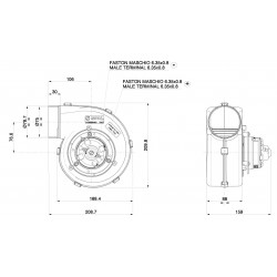 WENTYLATOR / NAWIEW PAROWNIKA DMUCHAWA SPAL 001-B46-03D / 001B4603D / 30000040