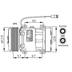 SPRĘŻARKA KLIMATYZACJI SANDEN SD7H15 8244  4281803M1